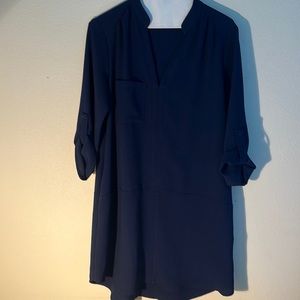 Lush navy dress with pockets